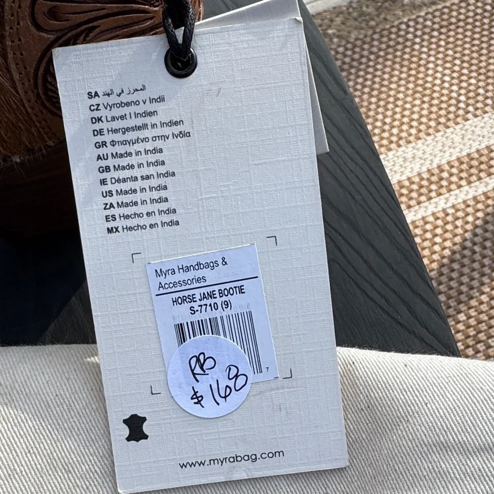 Myra Bag Brown and White Hair on Hide Ankle Boots, Brand New w/bag. - Picture 2 of 14